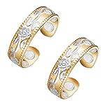 Vicmag Copper Magnetic Ring for Women, Magnetic Rings Ladies Fingers Thumb 100% Solid Pure Copper Jewelry Gift Adjustable(Gold Silver)