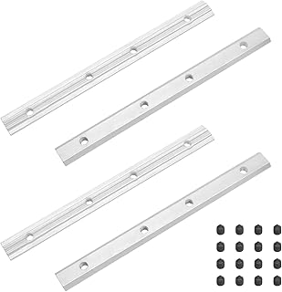 Qjaiune 4Pcs 3030 Straight Line Connector, T Slot Aluminum Extrusion Connectors with M6 Screws, 7 Inch Joint Line Brackets T Slot Fasteners for 3030 Series Aluminum Extrusion Profile with Slot 8mm