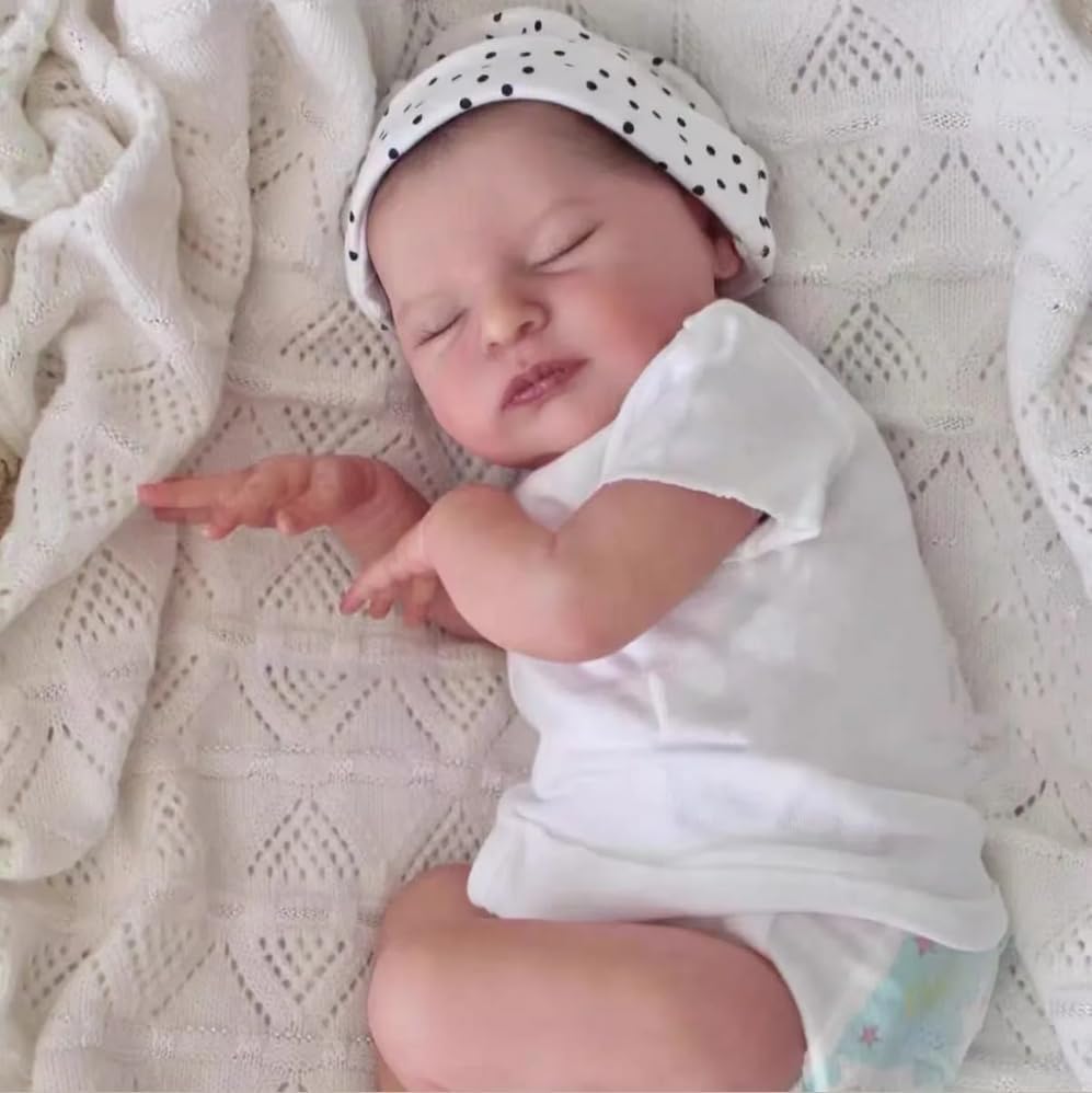 RXDOLL Muñecas Reborn Laura Girl de 20 pulgadas realistas de bebé recién nacido, muñecas de bebé de tela suave con peso que parecen bebés recién nacidos reales con juguete de pelo pintado