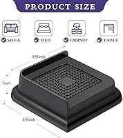 Vista 2 de Elevadores de cama de 1 pulgada de alta resistencia, paquete de 4 elevadores de muebles en forma de L de 1 pulgada, soporta 5000 libras, elevadores