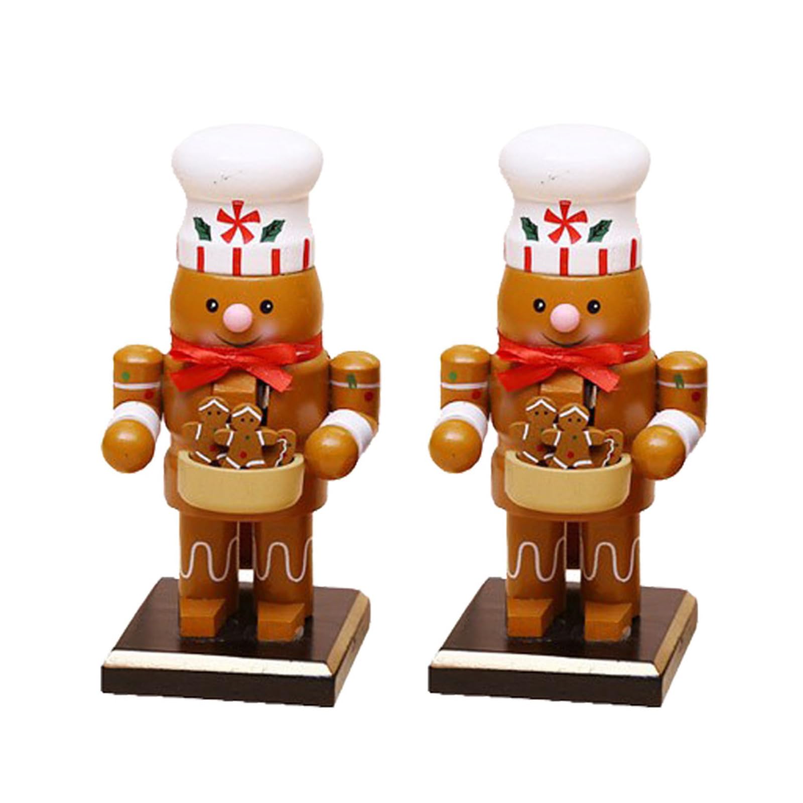 Hsioluted Nutcrackers Desktop Decors Wood Nutcrackers Soldier Ornament Traditional Christmas Decoration for Festival Accessory