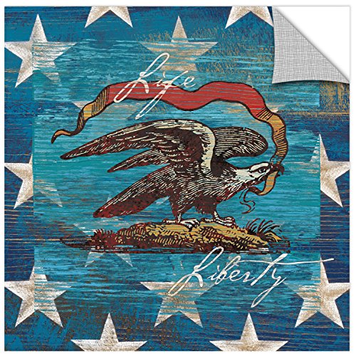 Toile aigle Tremont Hill 61x61, grand tableau salon nature et animaux style américain