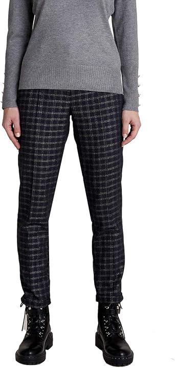 Oltre : Pantalones Pitillo de Cuadros New York Azul 46 Mujer: Amazon.es:  Ropa