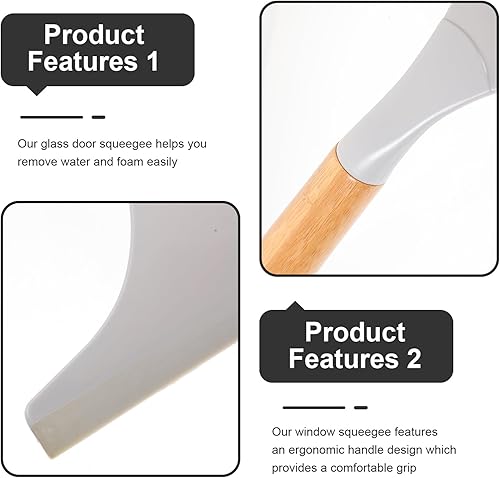 Miniatura 8 de GLEAVI Escobilla de goma de espuma de agua para azulejos de vidrio, limpiador de azulejos, limpiador de azulejos, limpiador de baldosas, limpiador
