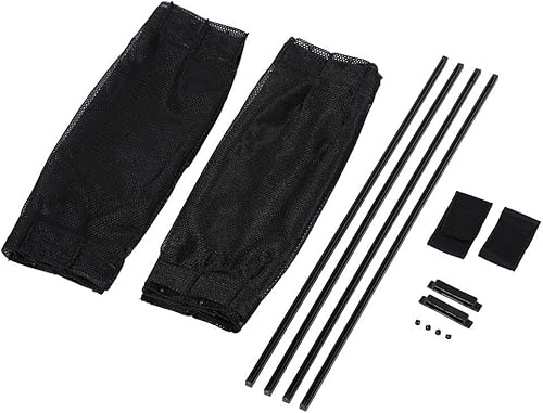 Miniatura 7 de Aramox Cortina de ventana de automóvil, 2 cortinas de ventana de automóvil de los años 50, cortina ajustable para cenefa (negro)