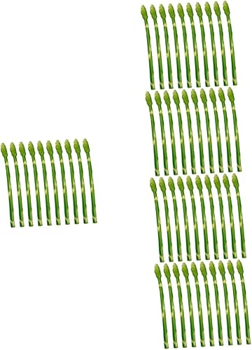 Garneck 50 piezas de adornos de espárragos simulados para exhibición de espárragos, decoraciones para salas de casa, modelo de espárragos realistas,