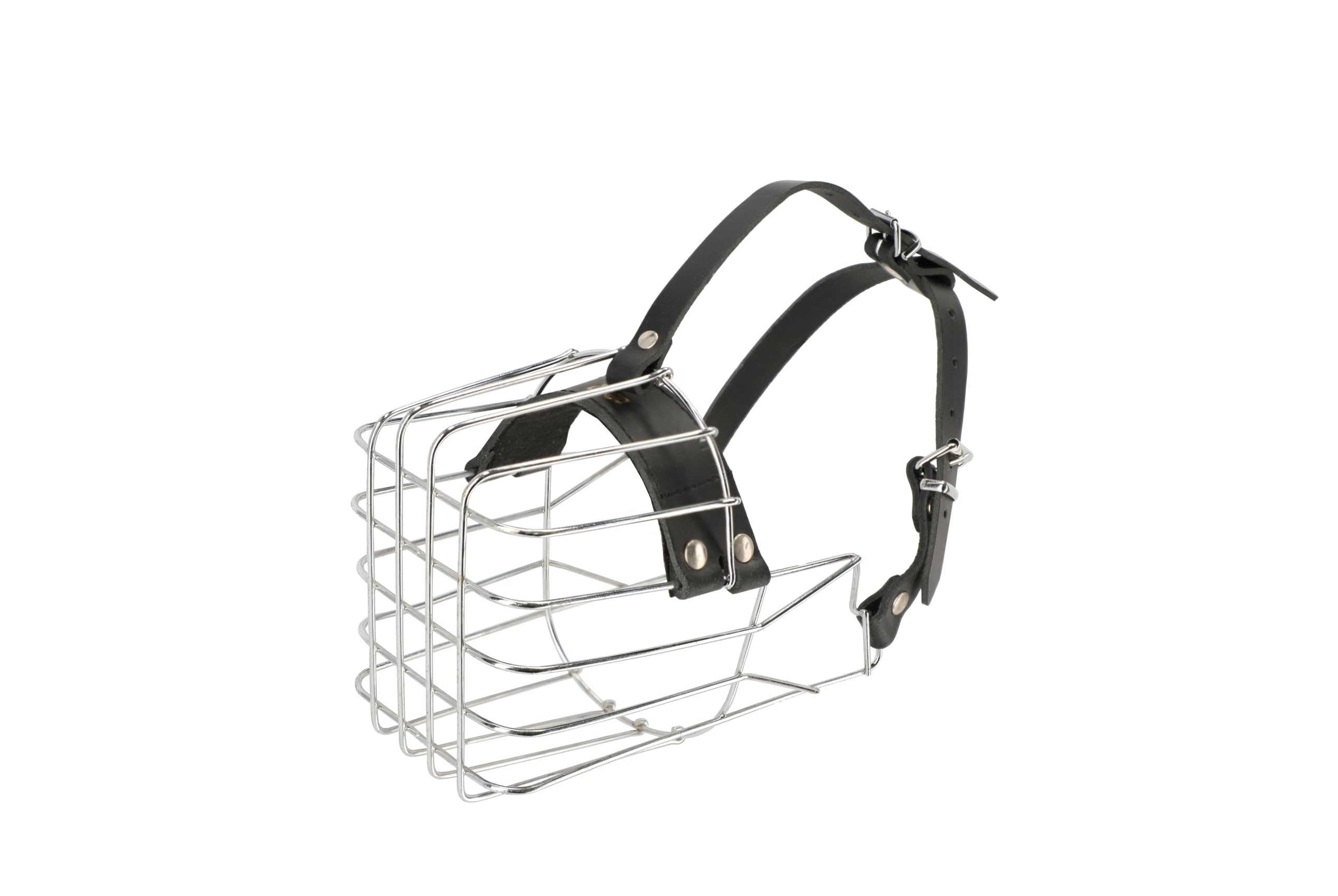 Dingo Metal Muzzle for Medium Schnauzer 40 cm Circuit Below Eyes, 13 cm Metal Wire Length 14025