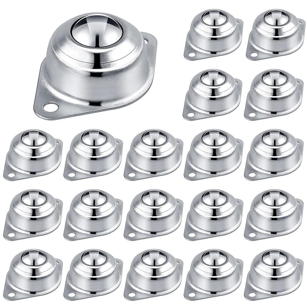 Rouleaux de Convoyeur, Roulements à Rouleaux de Support de 1 Pouce, 20 Billes à Rouleaux pour une Rotation Fluide à 360 Degrés, Plate-Forme de Camionnette