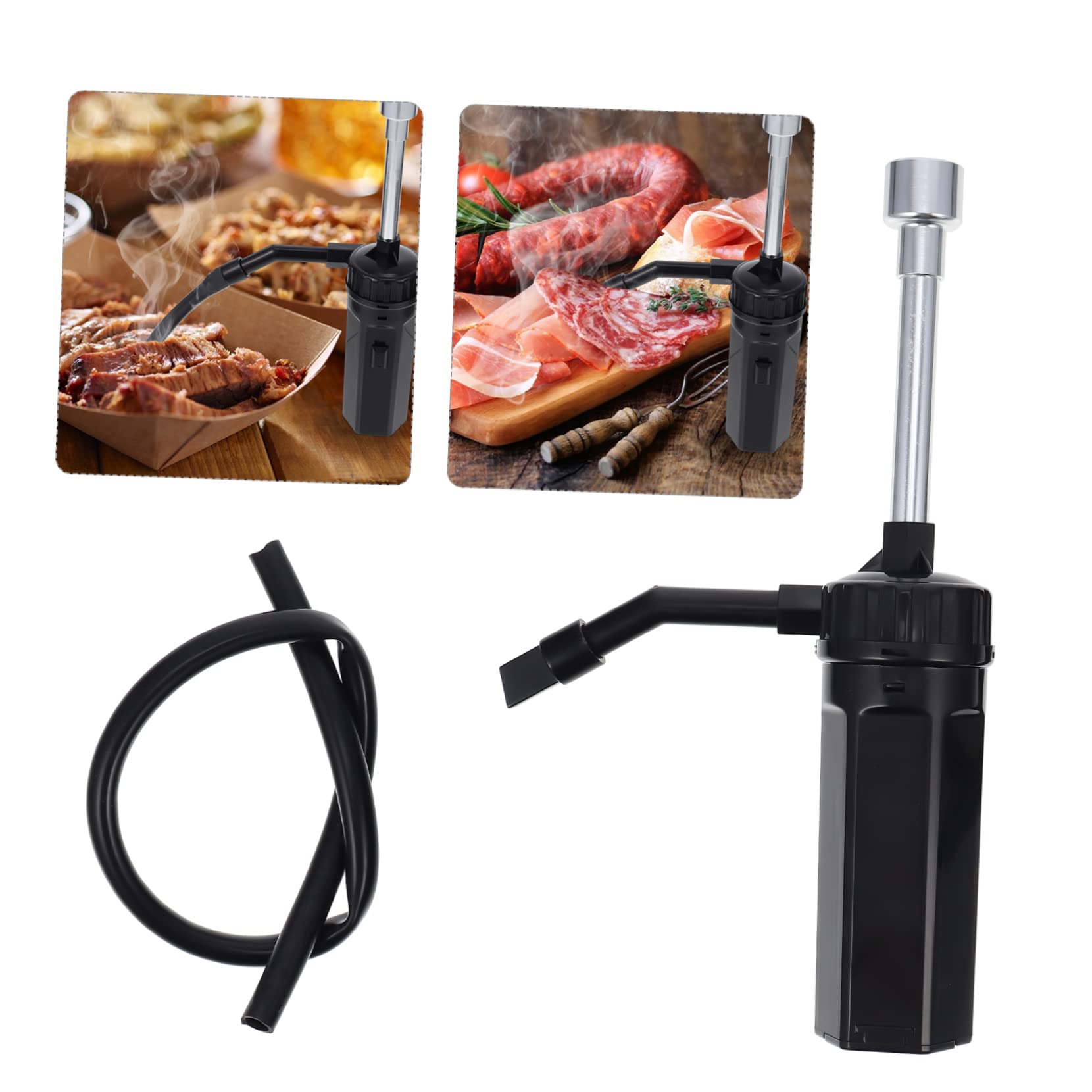 UPKOCH Affumicatore Tubo e Riutilizzabile, Portatile Leggero, Allungabile in Plastica, e Acciaio Inox per Alimenti, per Cucina e Ristorante