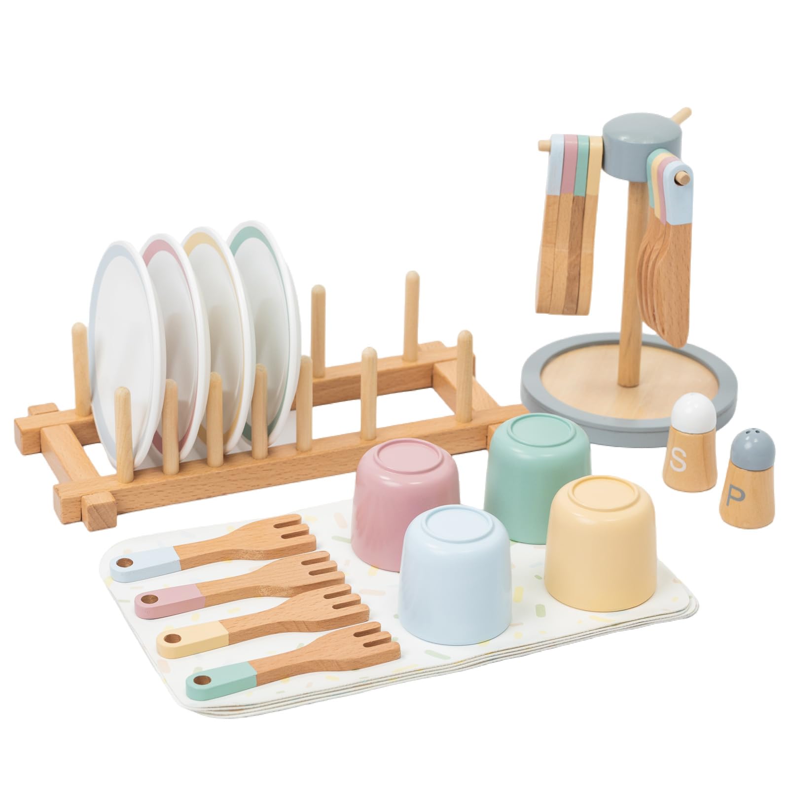 Amazon | UMU 食器おもちゃセット 子供 おままごと 木製 子ども用食器