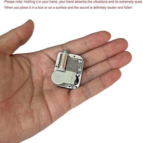 Miniatura 4 de Pursuestar Mini caja de música de cuerda DIY mecanismo musical YunSheng Movimiento mecánico con tornillos de llave - sobre el arco iris