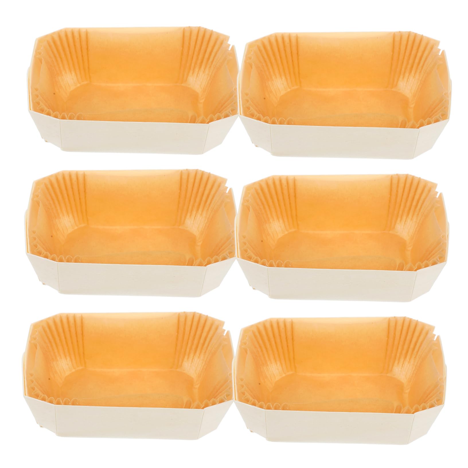 Cabilock 6pcs Non-stick Toast Moulds Wood Color Bread Baking Tool for Easy Demoulding for Home Bakers and Kitchen
