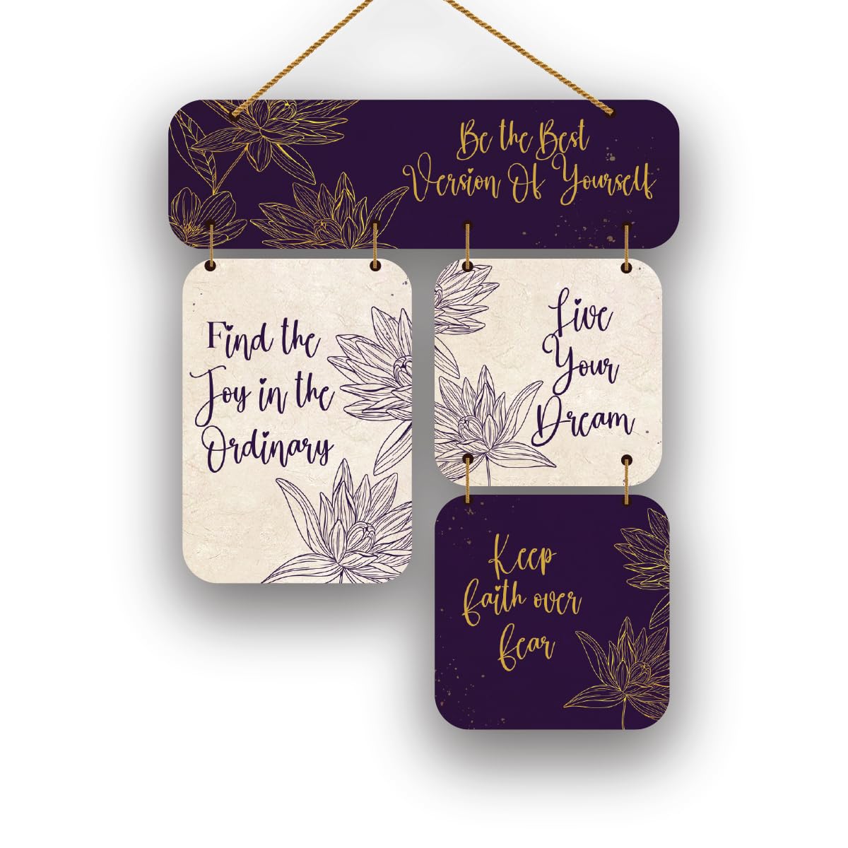 ARTELLY Home Decorative Wall Art MDF Wooden Hanging for Living Room | Bedroom | Home Decor | Office | Gifts | Quotes Items House Decoration | Wall Hanger Room Decor (Art Deco, 4)