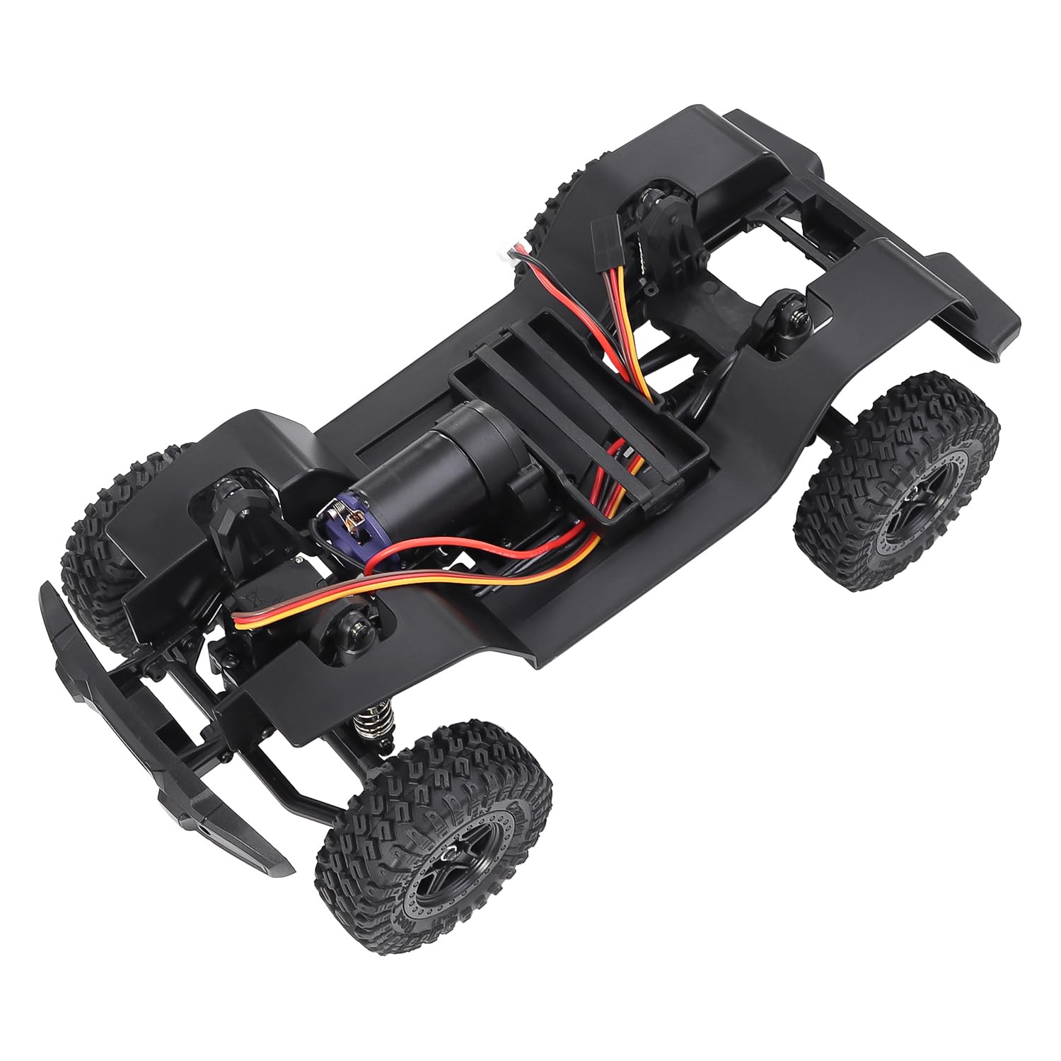 FACCNOY TRX4M 155mm 6.10in Wheelbase Assembled Frame Chassis Front Rear Axles Gearbox for 1/18 AX-8560 Rc Crawler TRX4-M Bronco Defender