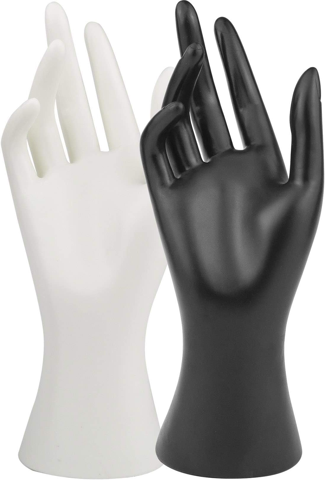 tiggell 2 Pieces Female Mannequin Hand Jewelry Display Holder Stand Support for Bracelet Necklace Ring