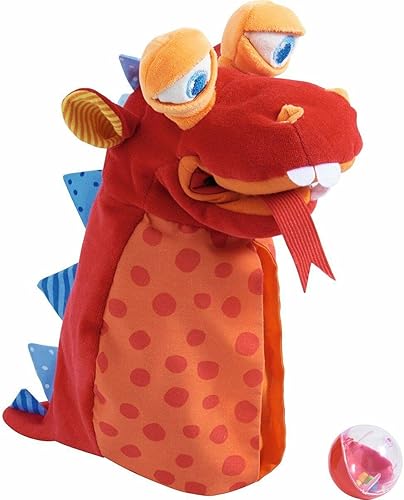 HABA Guante Marioneta Eat It Up Dragon marioneta de mano con bolsa para el vientre para comer objetos pequeños HABA Guante Marioneta Eat It Up Dragon marioneta de mano con bolsa para el vientre para comer objetos pequeños