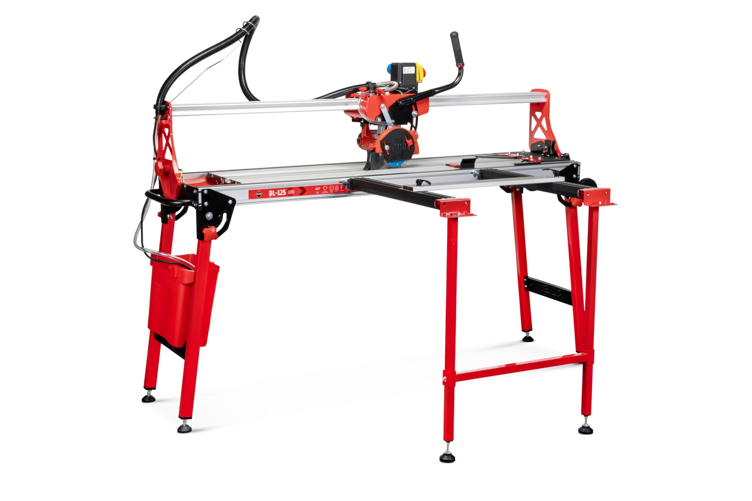Scie circulaire plongeante DL-125 1200 – Coupe carrelage, céramique et grès – Rail guidage, laser, 1800W, zéro poussière