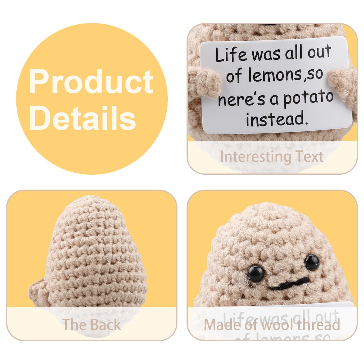 Lotsdonxia Funny Positive Potato Plush - Image 3