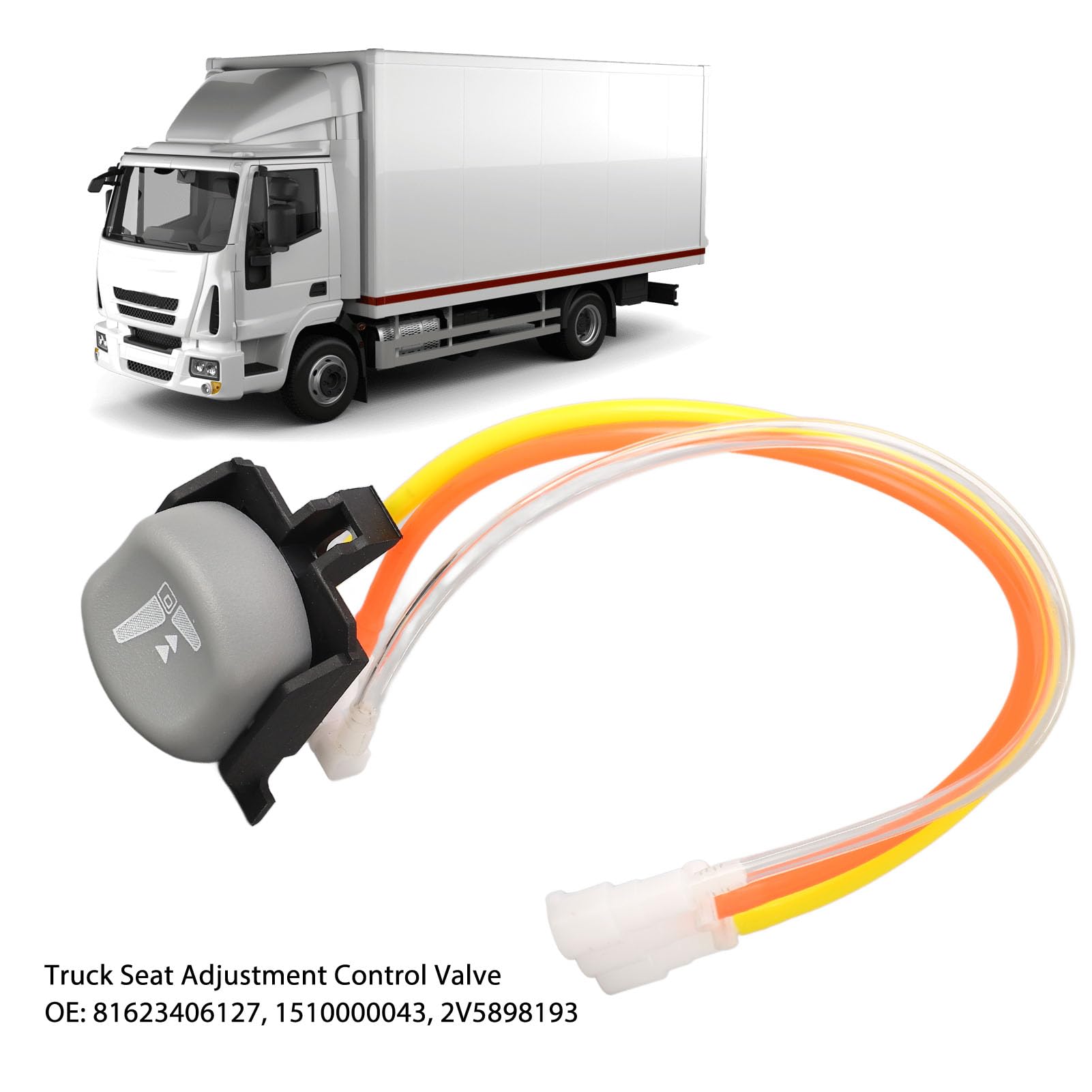 Interruptor de ajuste de asiento de camión, OEM 81623406127, reemplazo de válvula de control de ajuste de asiento de camión para camión MAN Eurocargo