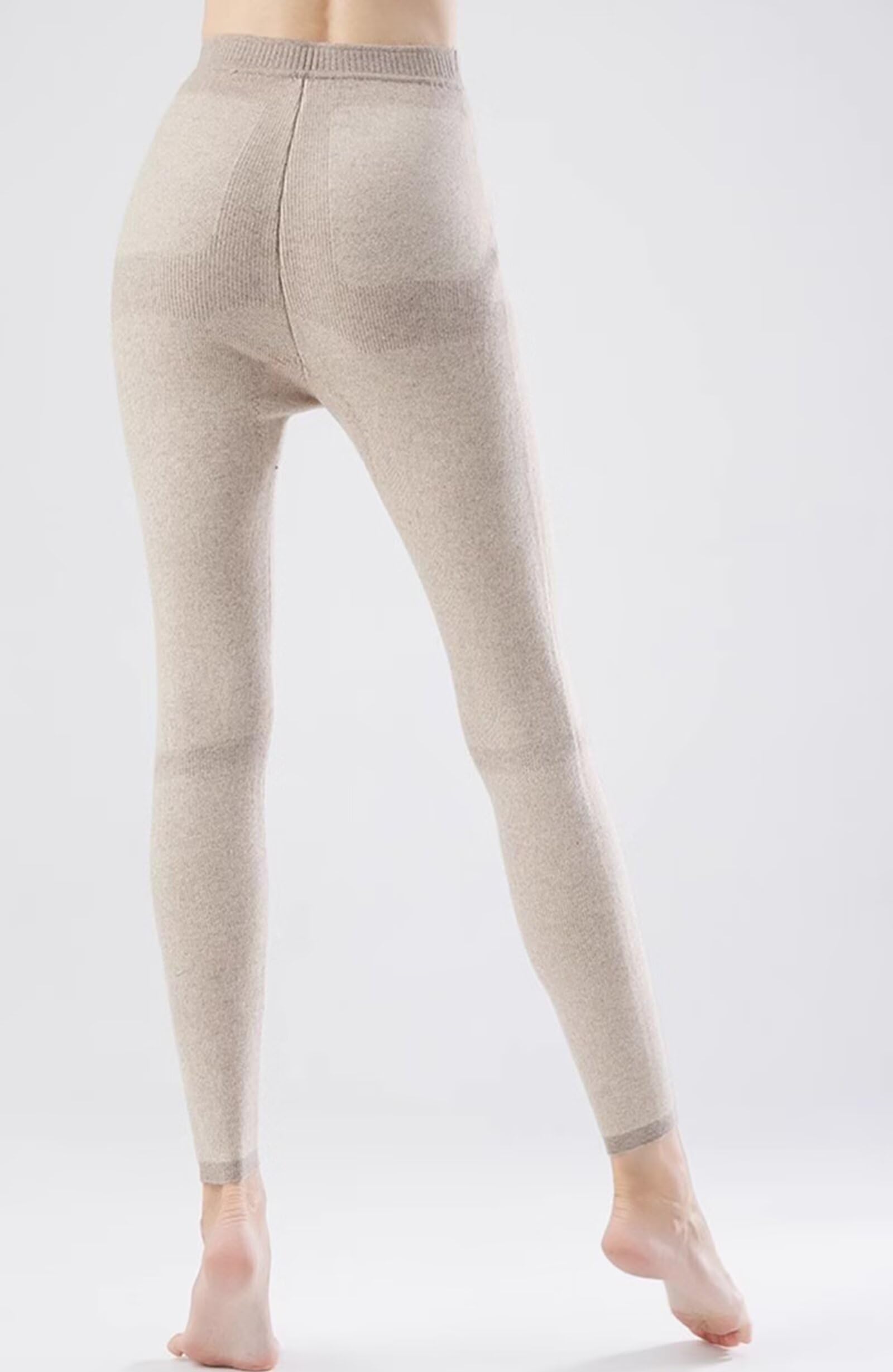 100% Cachemira Leggings térmicos,pantalón Ropa Interior térmica para Hombres y Mujeres, Invierno cálido pantalón térmico para Caminar Esquí Caza