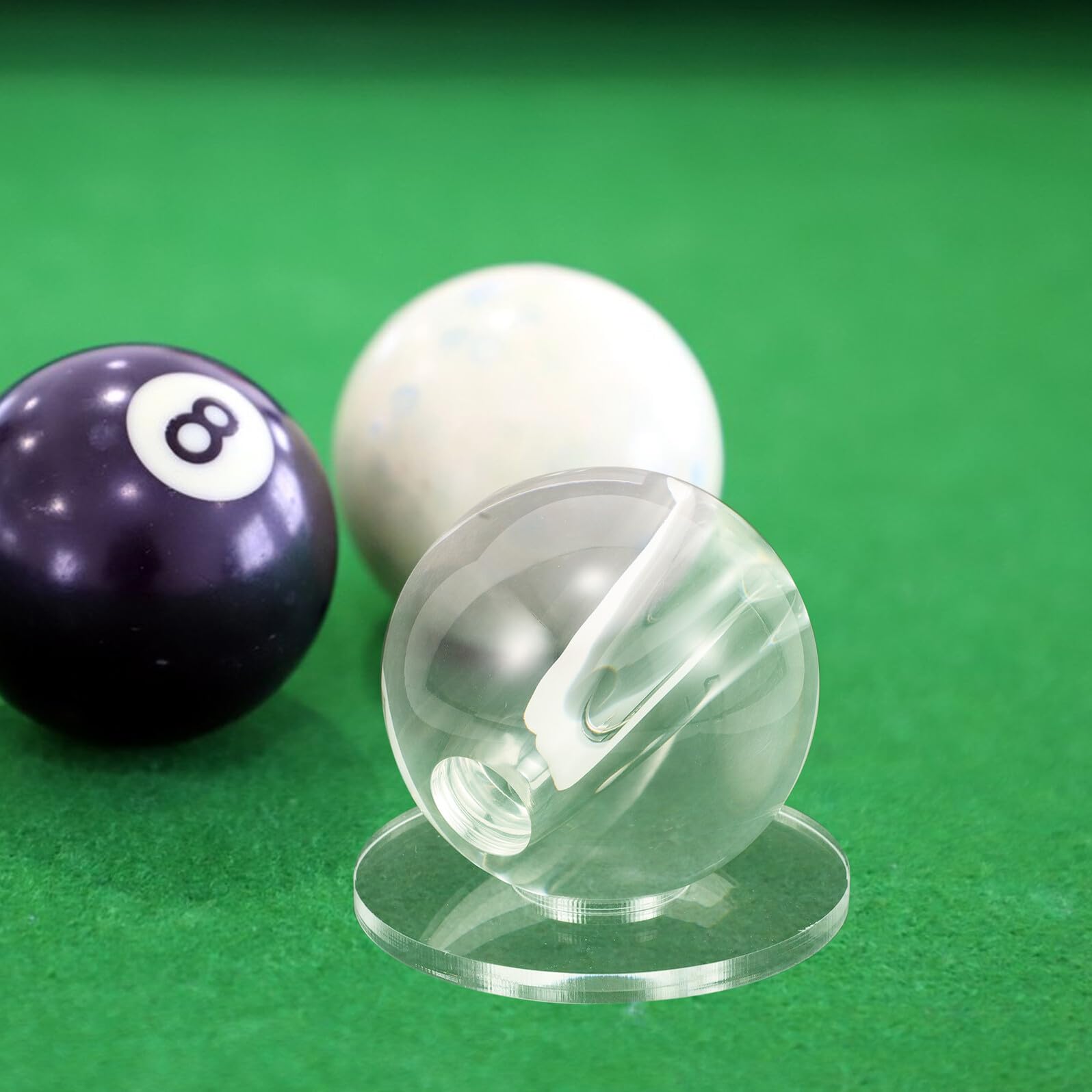 Balle d'entraînement de billard transparente pour snooker et 8 jeux de balle chinois, appareil d'exercice précis pour améliorer le contrôle des queues et