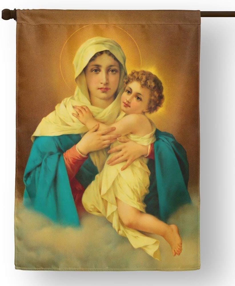 Catholic to the Max | Schoenstatt Madonna NEW Outdoor Seasonal House Flag | 28"x 40" Polyester
