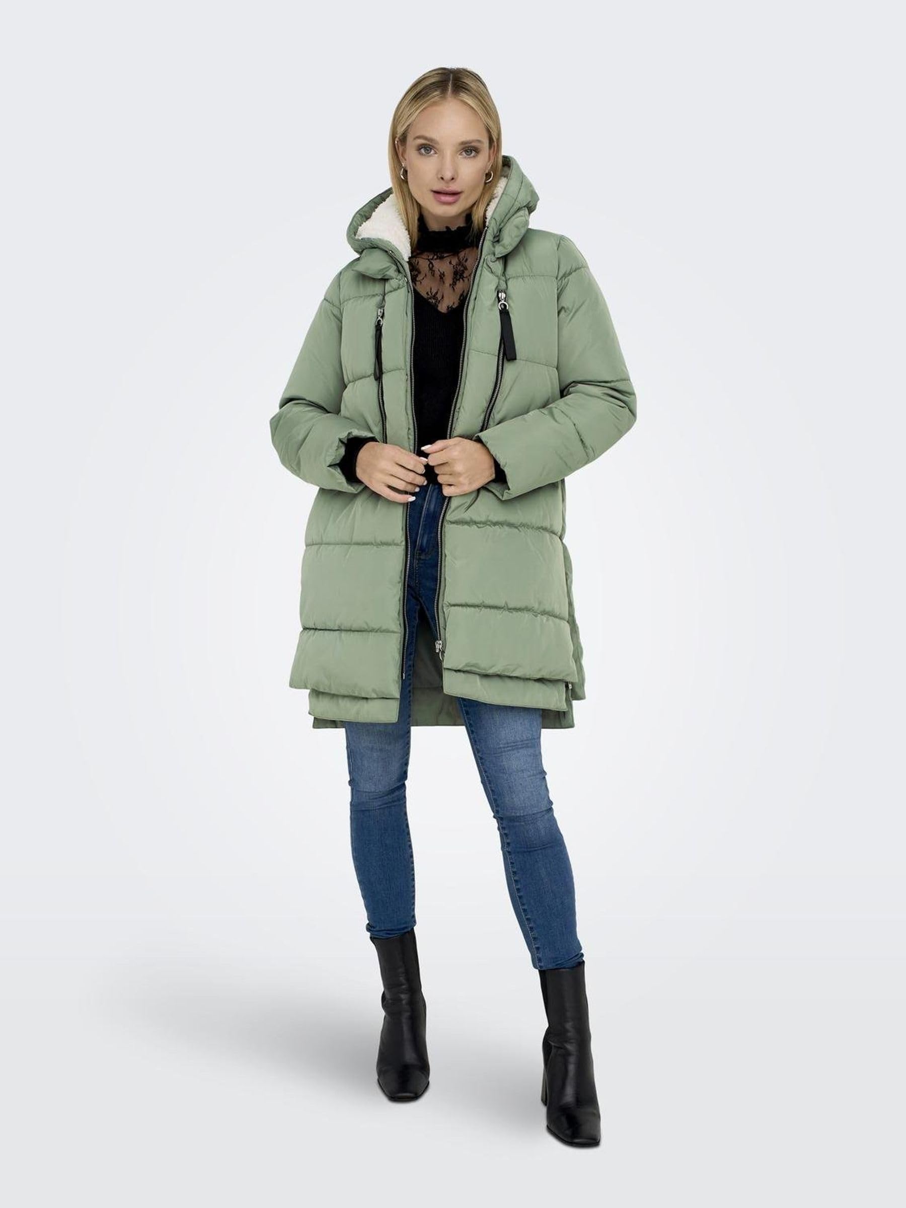 ONLY Onlnewnora Long Puffer Coat Life Cc Otw Chaqueta amortiguadora Mujer