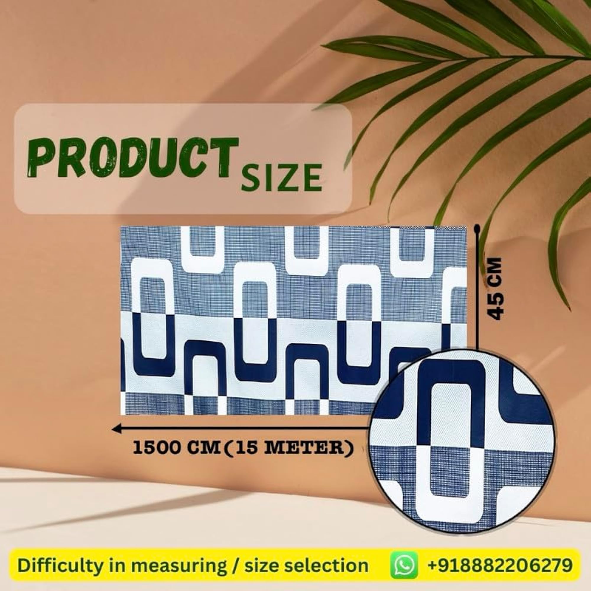 Durable Anti-Slip Shelf Liner, Waterproof Geometric Print