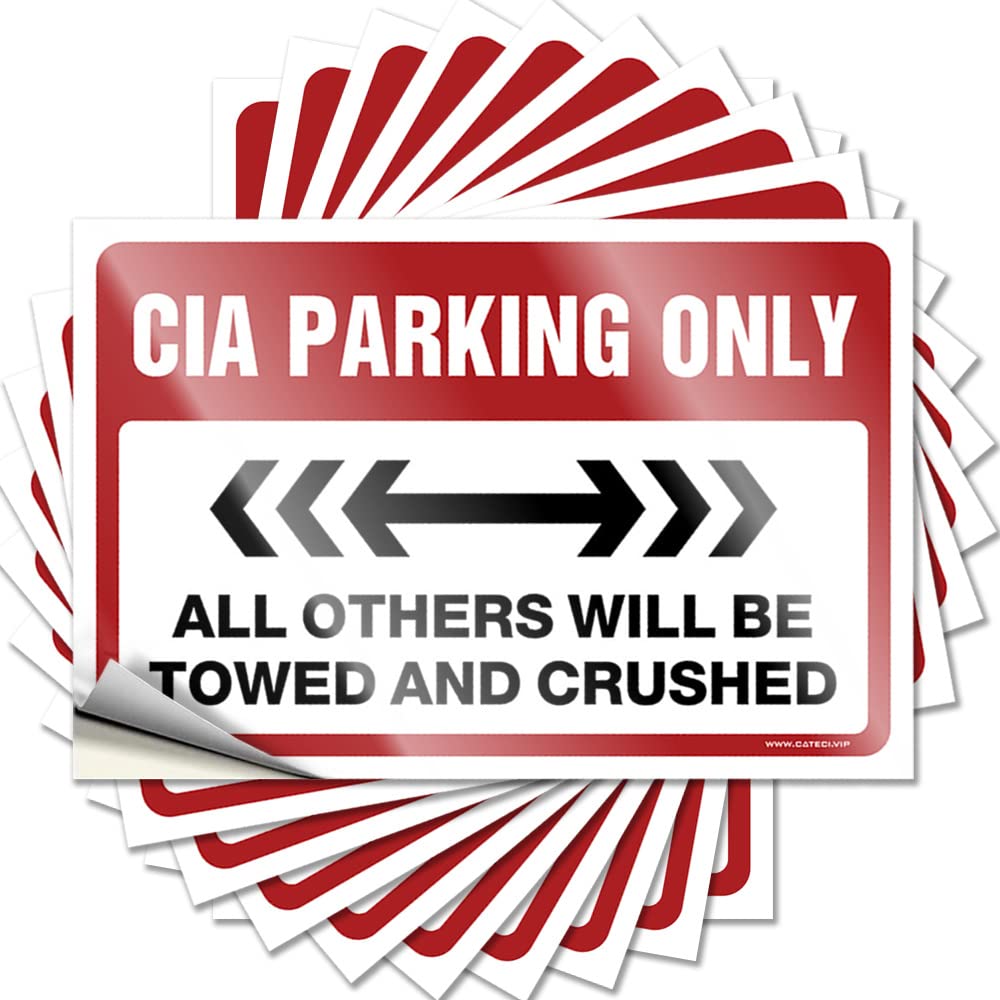 Glitter, Funny Sticker Collection CIA Parking Only | Surfing Bathroom Stuff(8X12CM)