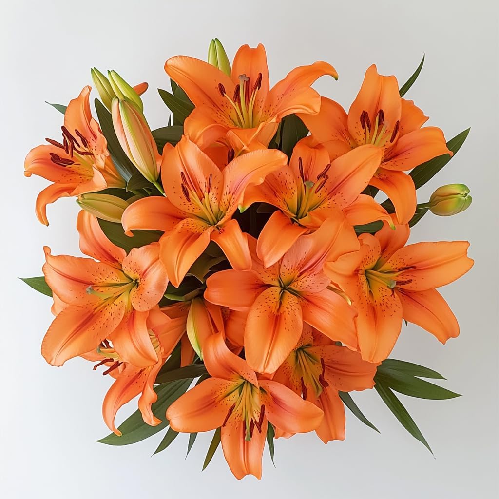GlobalRose 20 Pink Asiatic Lilies – Responsibly Sourced Lily Flowers – Hand-Picked Flowers Fresh Bouquet for Graduation, Anniversary, Birthday & Special Occasions