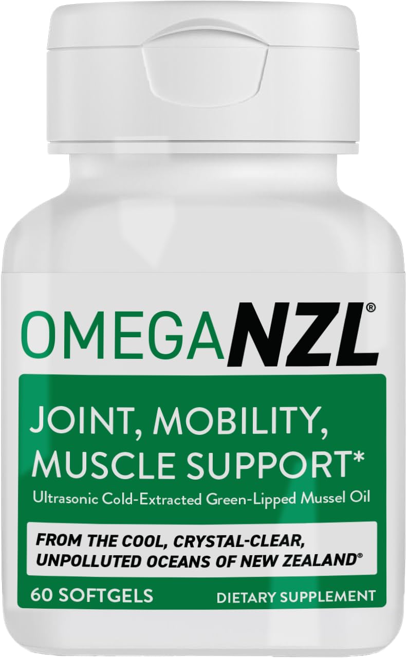 Original Omega-3 Joint Support Supplement, Best Natural Muscle Relief, Green Lipped Mussel Oil, 60 Softgels, No Fishy Aftertaste