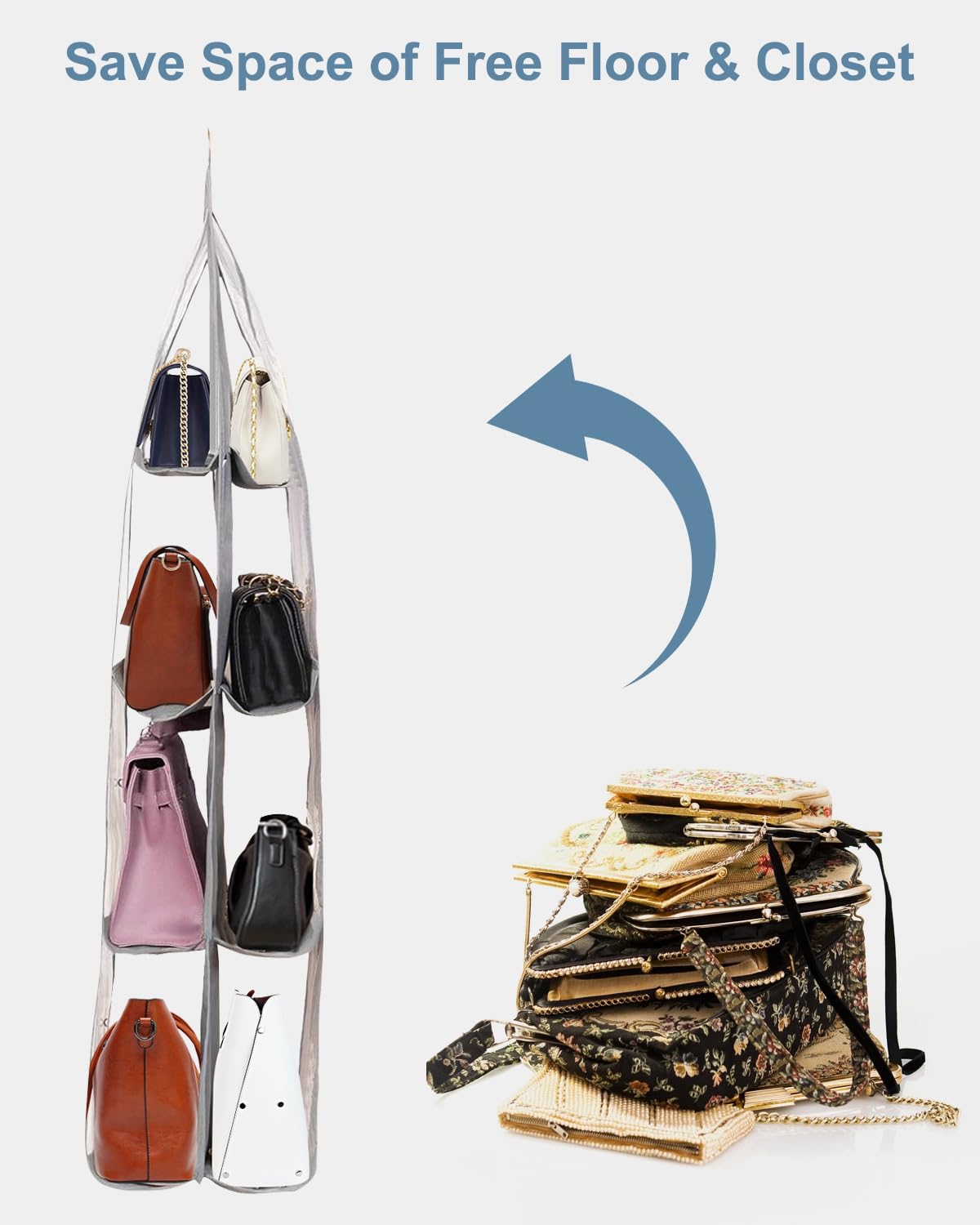QuiHaCha Hangende handtas-organizer, 2 stuks, opbergtas