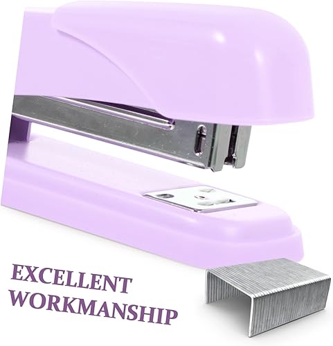 Miniatura 2 de Grapadora de escritorio grapadora de metal de oficina para accesorios de papel, pequeña multifunción escritorio hombres púrpura grapadora escritorio