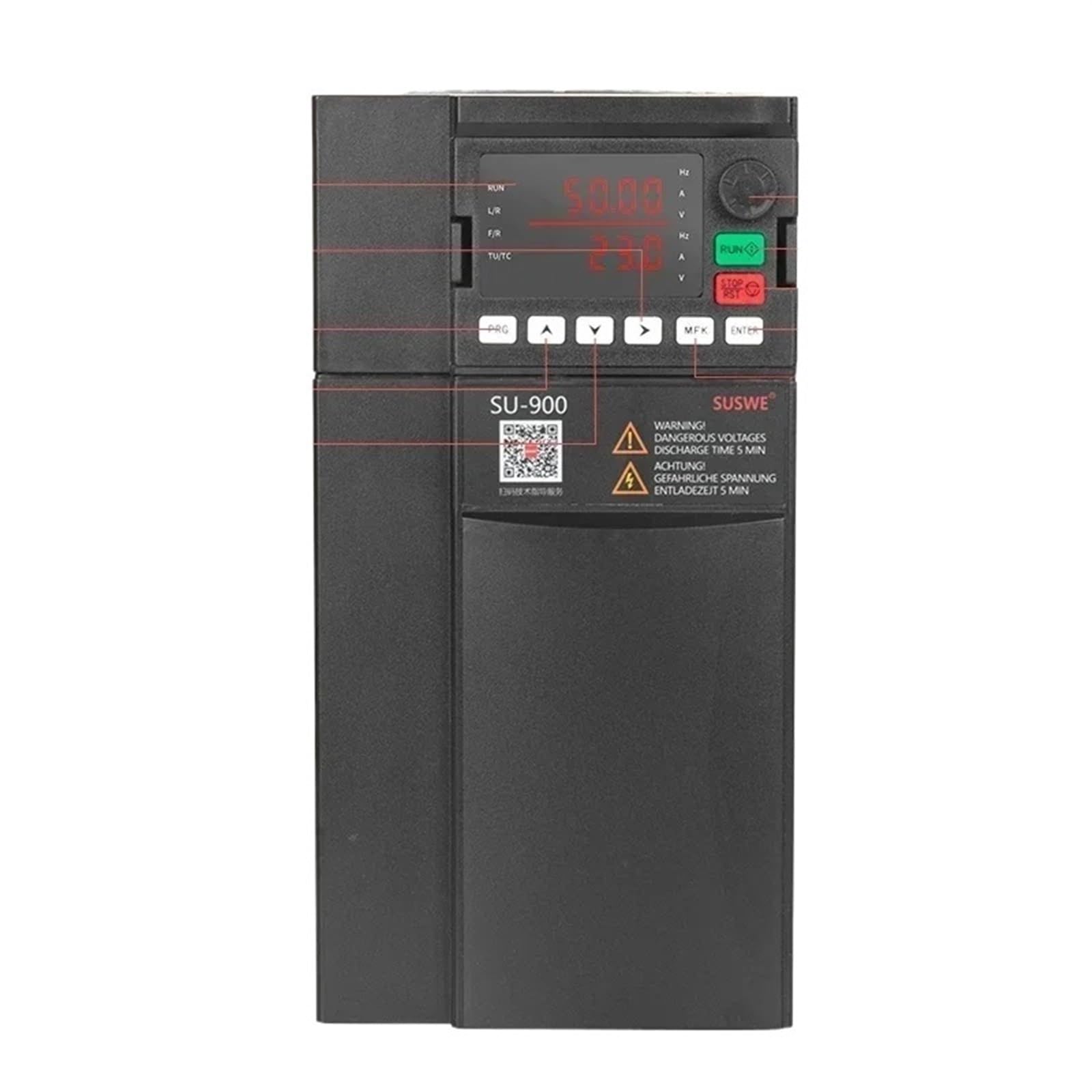 BTYKUYOO VFD 0.75-7.5KW Variable Frequency Drive Converter 220V 380V 3 Phase Output Frequency Inverter Industrial Applications(7.5kw 380v)