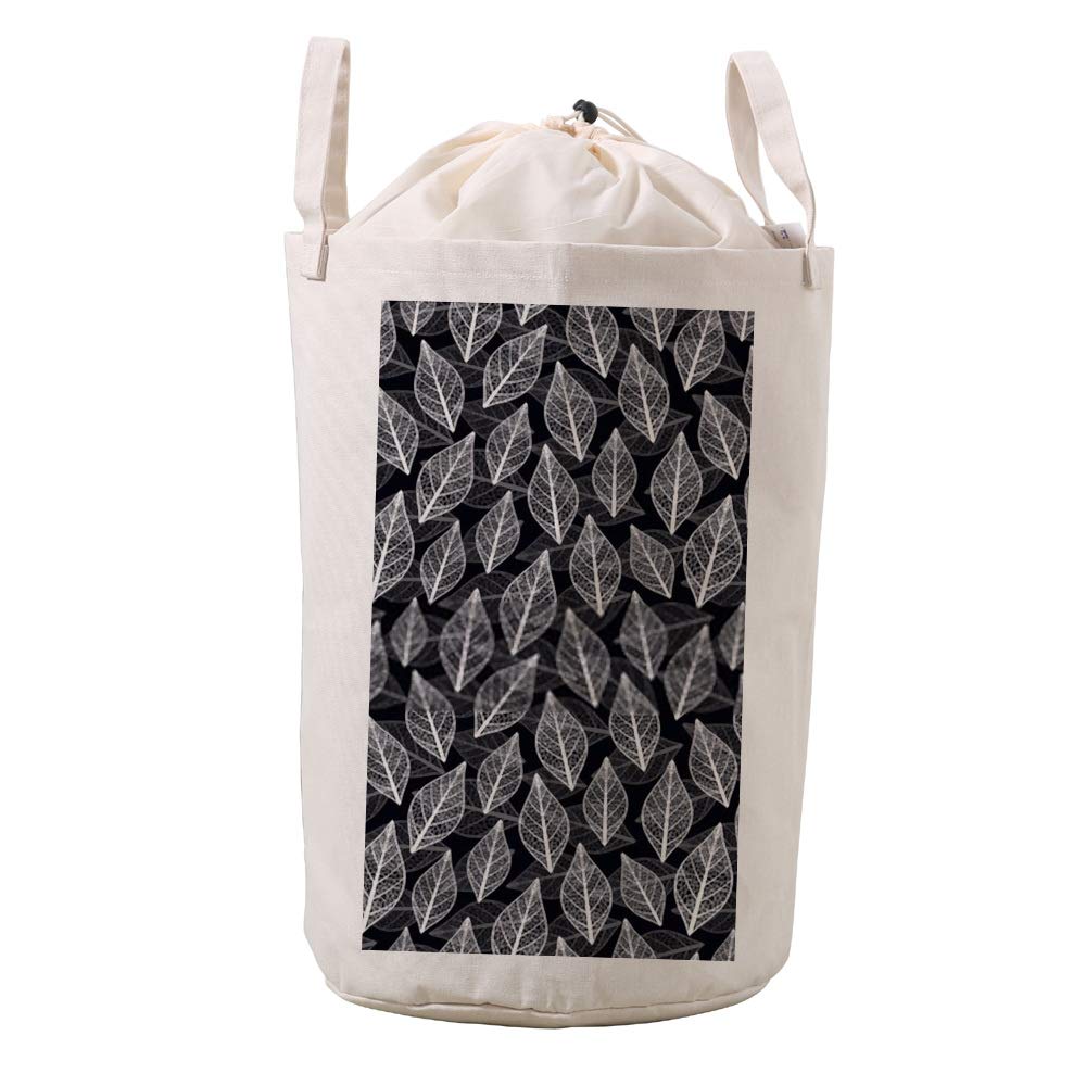 Panier à linge en coton 33x20,5 cm, grand sac de rangement beige avec cordon