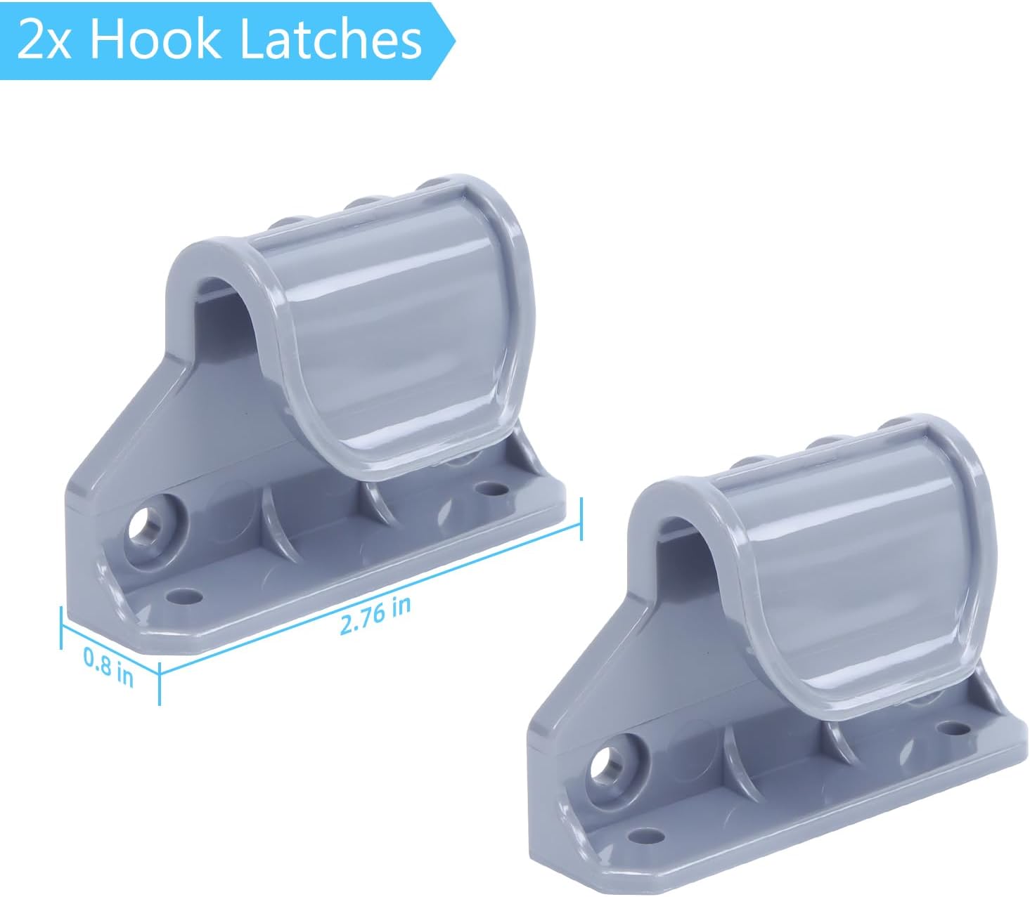 Stcockis Baby Gate Replacement Parts for Reinforced Retractable Dog Gate Full Set Wall Mounting Kits Hardware with Brackets, Hooks, Latches, Screws for Retractable Baby Gates Stair Gate, Grey