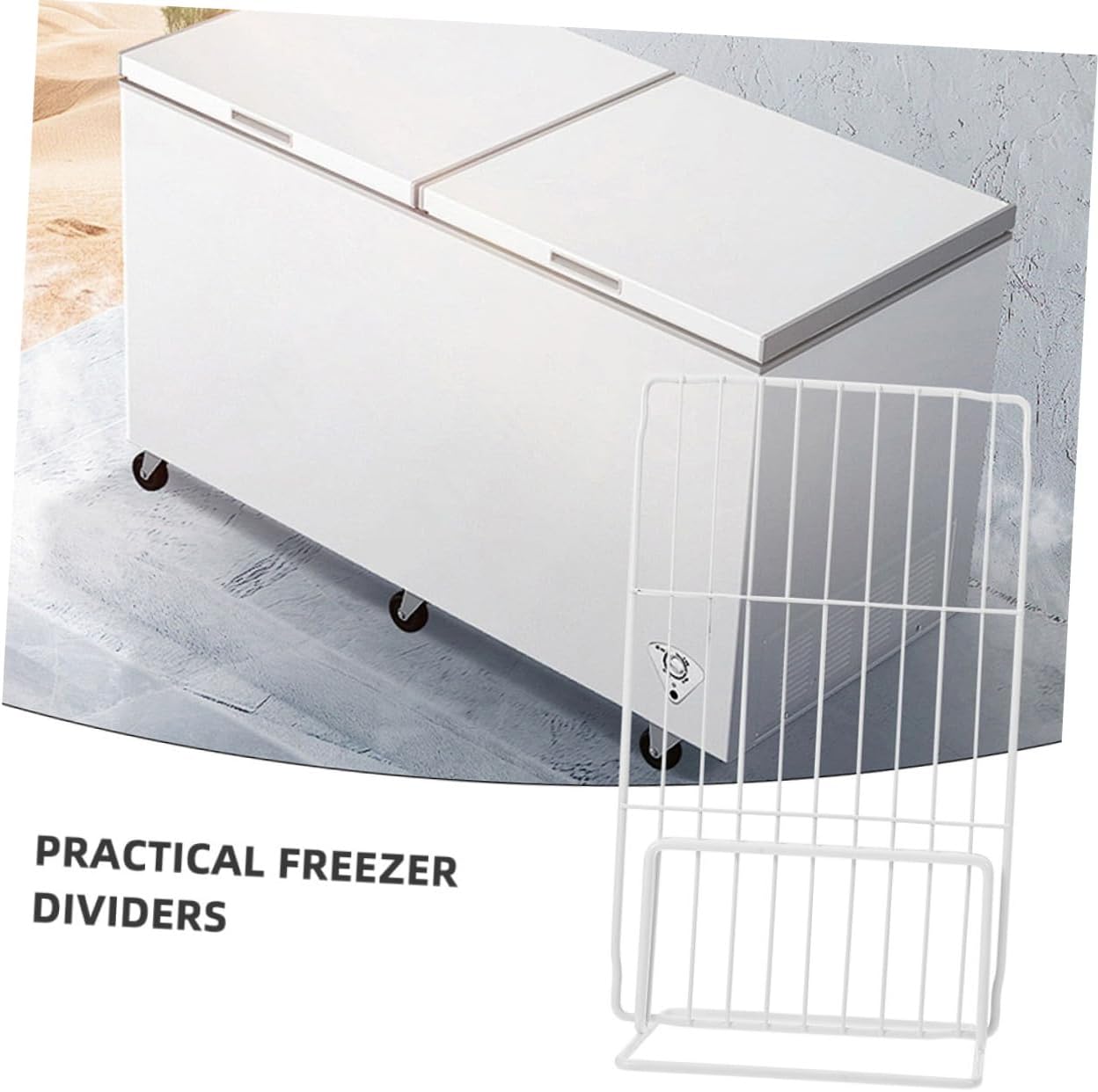 2pcs Freezer Iron Wire Dividers Fridge Separator Freezer Rack Wire Shelf Divider for Refrigerator Door Shelves