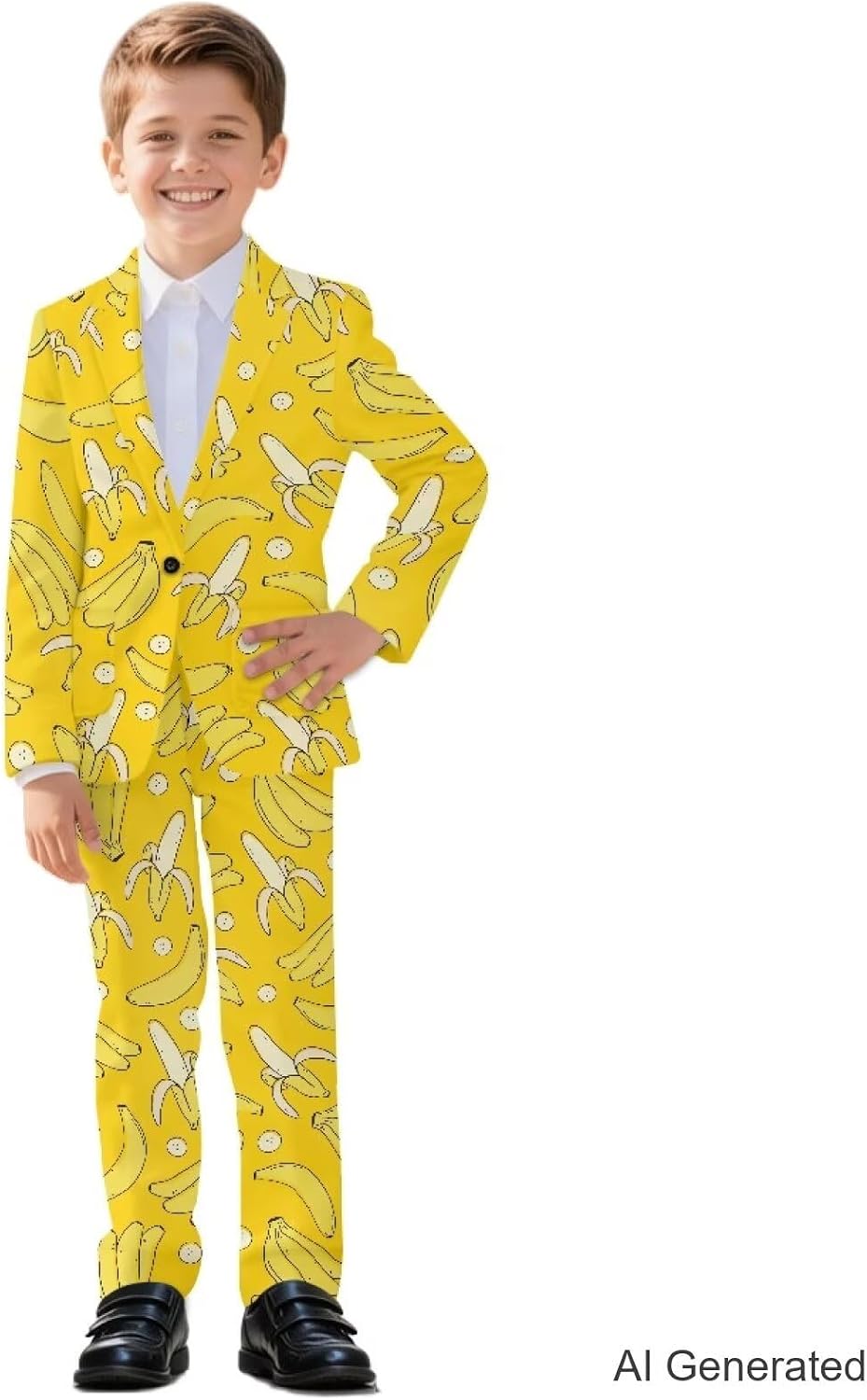 Kids Suit Set 2Pcs Suit Set for Boys Kids Suit Jacket & Trousers with Elastic Waistband Theme Prom Party Wear