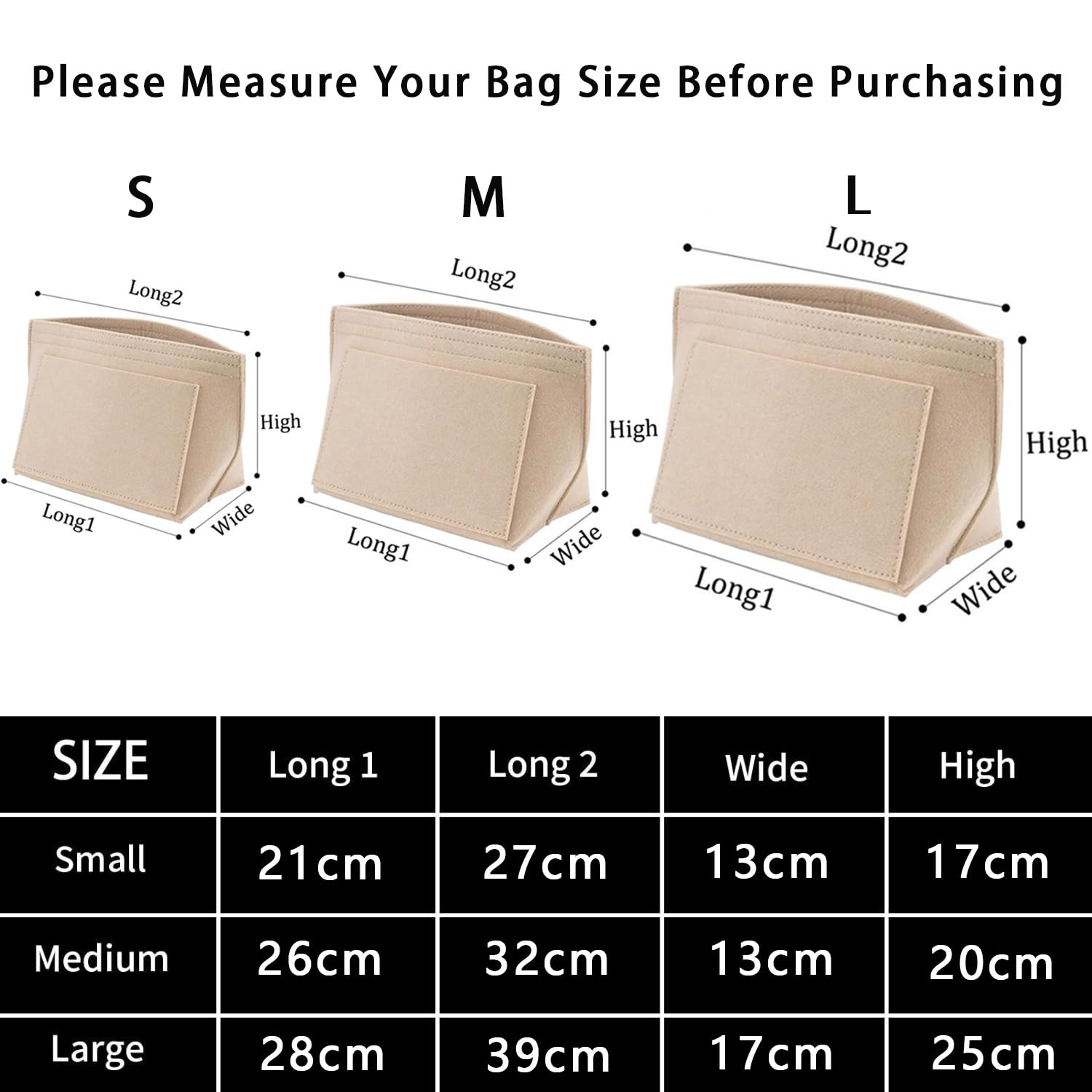 Organisateur De Sac En Feutre – Multi-poches Avec Porte-cartes – Range Ton Sac Facilement