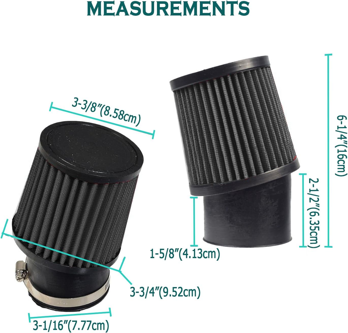 QYMOTO Predator 212cc Air Filter Kit Upgrade for 196cc,Coleman CT200U,KT196 Air Filter Performance Intake Adapter for CT200U-EX Axis M200 BT200X Baja MB165 MB200 Mini Bike Go Kart GX160 GX200 Engine