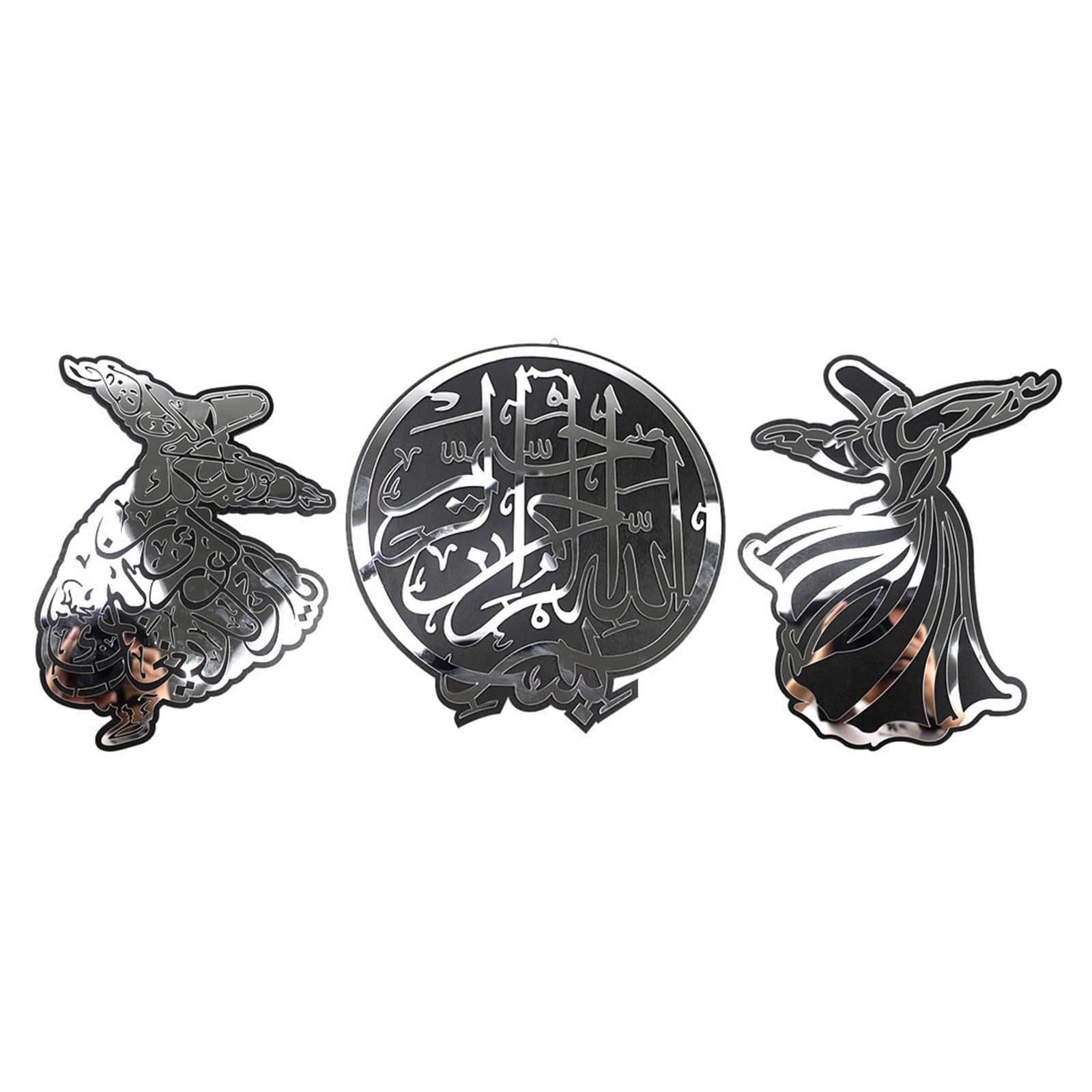 Hsioluted Unique Wood and Acrylic Figures Wall Hanging Ornaments Artistic Sculptures for Home and Display Wood and Acrylic