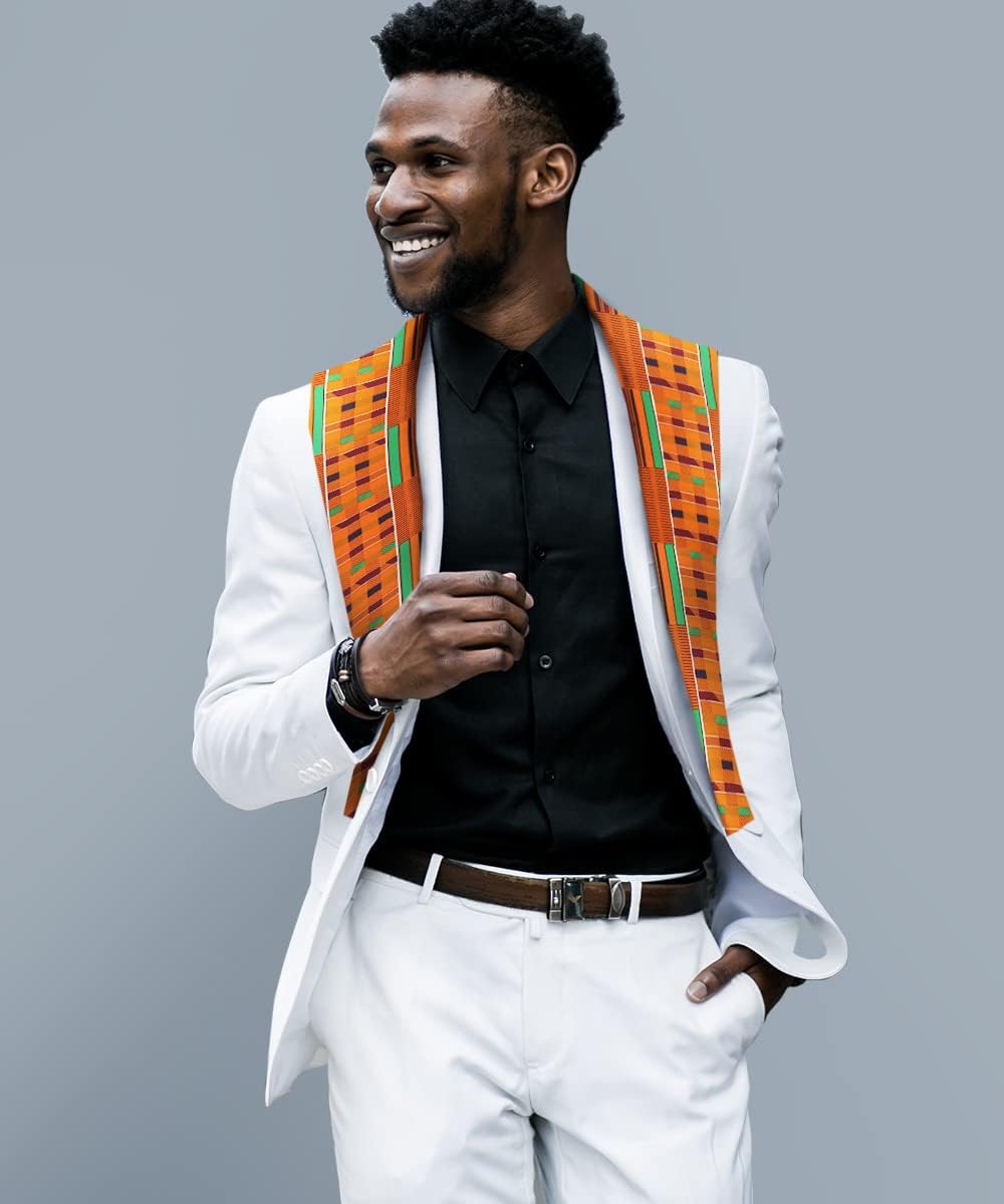 African Kente & Animal Print Scarf/Stole/Sash