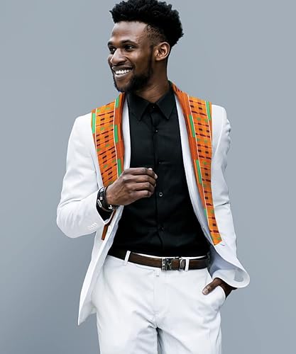 Vista 4 de BufandaEstolaFaja Africana Estampado Kente