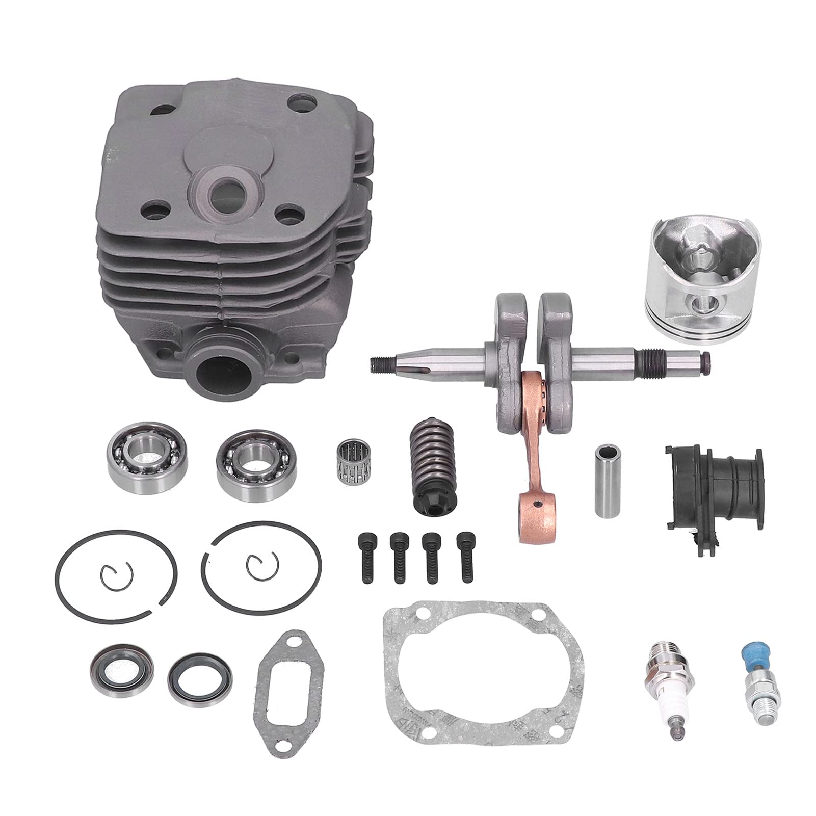 Kit Pistone Albero Motore Cilindro Motosega in Alluminio da 50 Mm per 362 365 371 372 372XP, Parti di Ricambio Durevoli per gli Appassionati di Attrezzi da Giardino