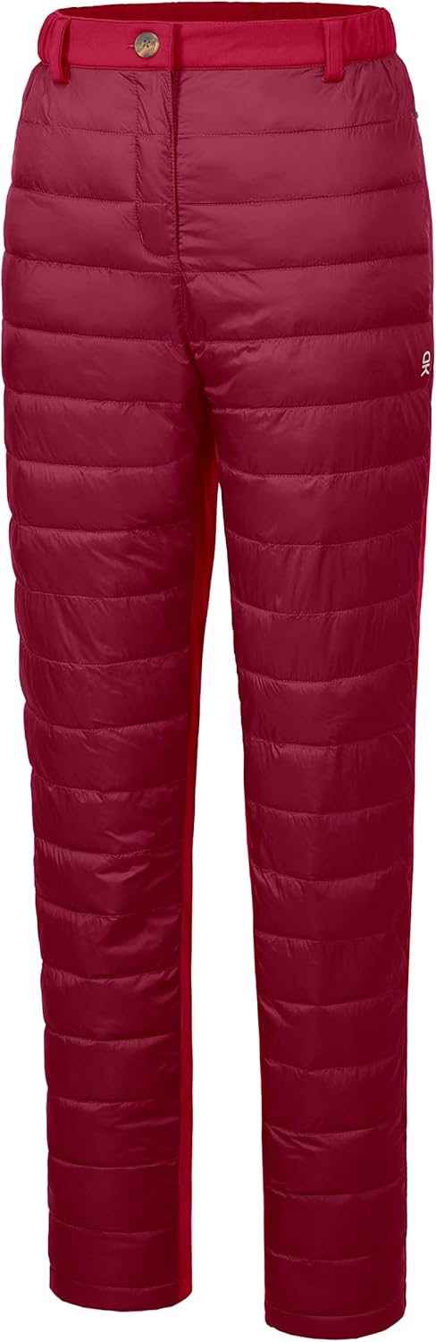 Little Donkey Andy Women's Lightweight Puffy Pants Warm Fleece Lined Insulated Puffer Quilted Pants for Hiking Snow Ski