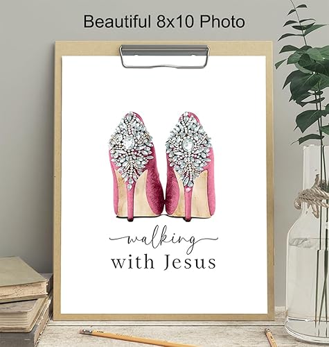 Miniatura 4 de Religious Wall Art & Decor - Christian Gift for Woman - spiritual Wall Decor Motivational poster - Teen Girl Bedroom Decor - Glam Fashion Wall