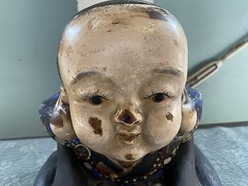 土人形　福助　縁起物　明治時代　骨董品　置物 楽天市場】福助人形 瀬戸物 0164縁起物 置物 インテリア【中古