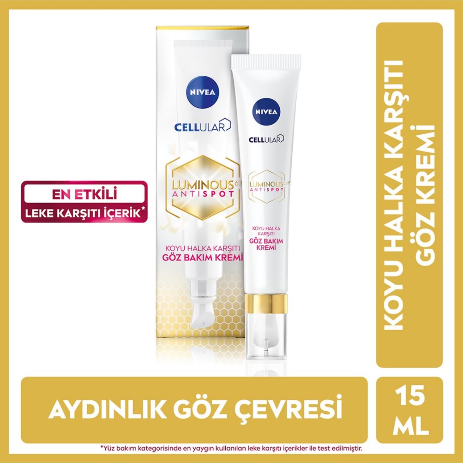 NIVEA Luminous630 Leke Karşıtı Cilt Bakım Seti,Gündüz Yüz Kremi 50ml,Gece Kremi,Cilt Serumu,Göz Kremi
