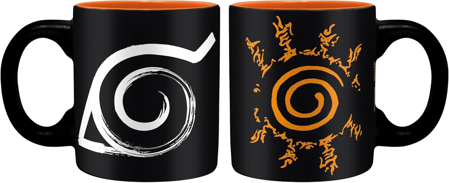 ABYSTYLE – Naruto Shippuden Glass + Espresso Mug Set – Official Product – Set 2 Pieces – Goodies Ninja Collector