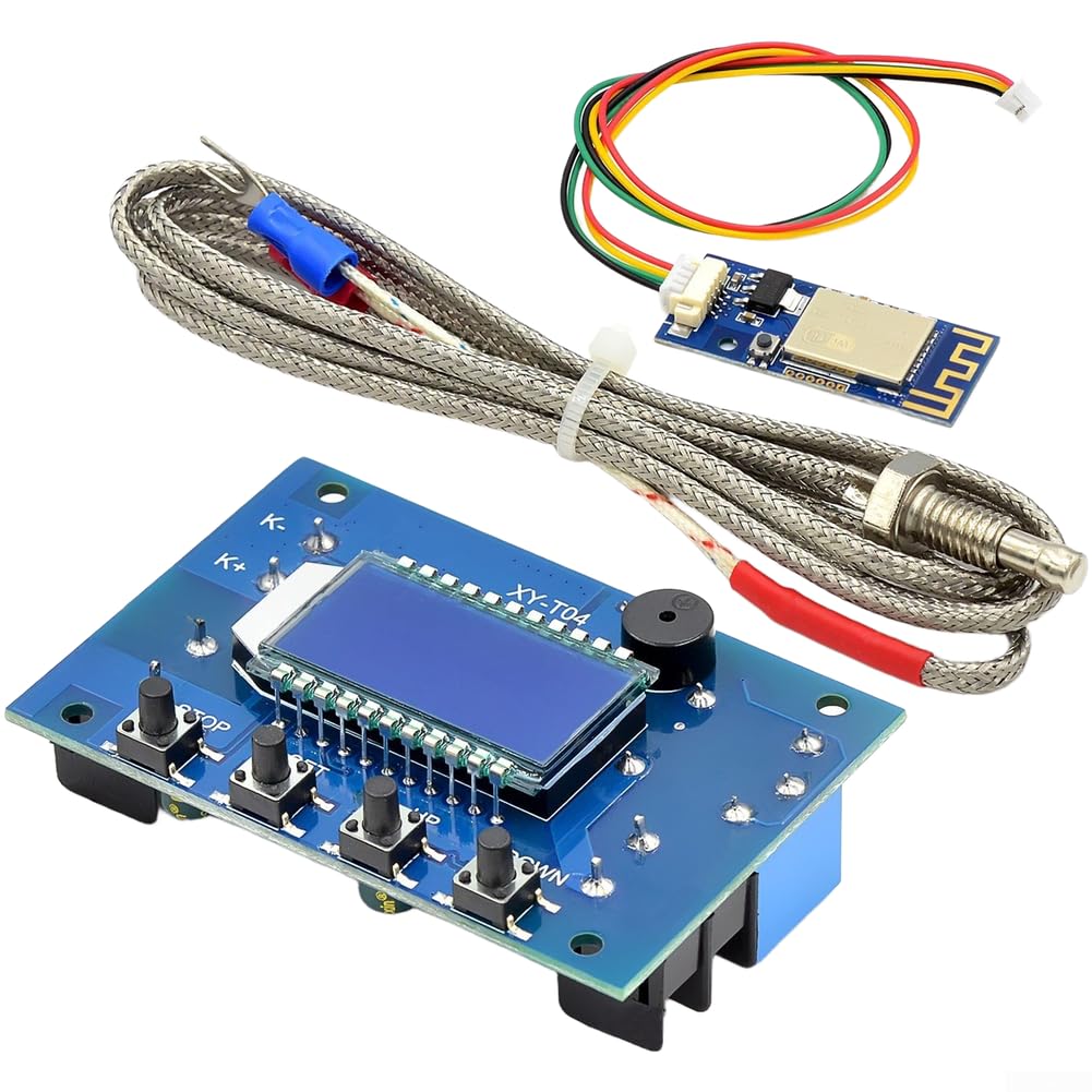 Termostato digitale WiFi, tipo K, da -99 a 999 °C, controllo remoto (XY-T04-W) | Telecomando WiFi, intervallo da -99 a 999 °C, sonda di tipo K, registratore dati, relè 10 A